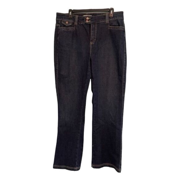 Lee Natural Bootcut Just Below the Waist Jeans Blue Dark Wash 16 M - Picture 1 of 8